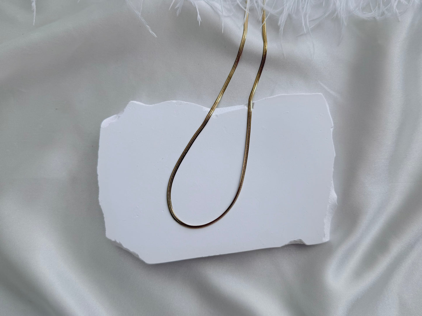 Snake 0.2cm Gold necklace