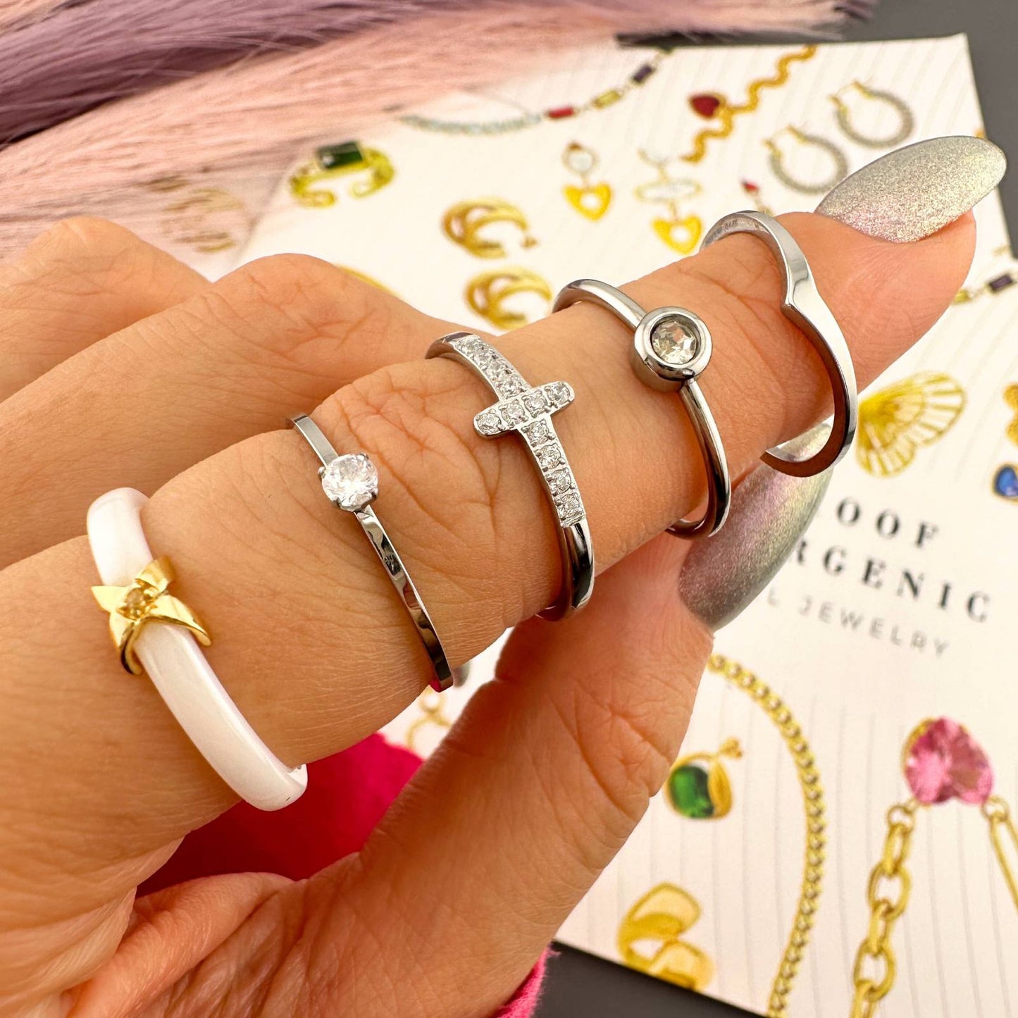 Cross Ring-silver