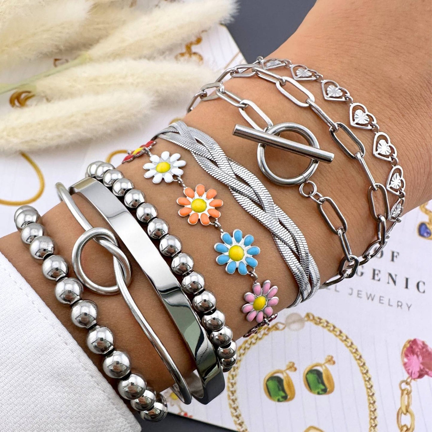silver link bracelet