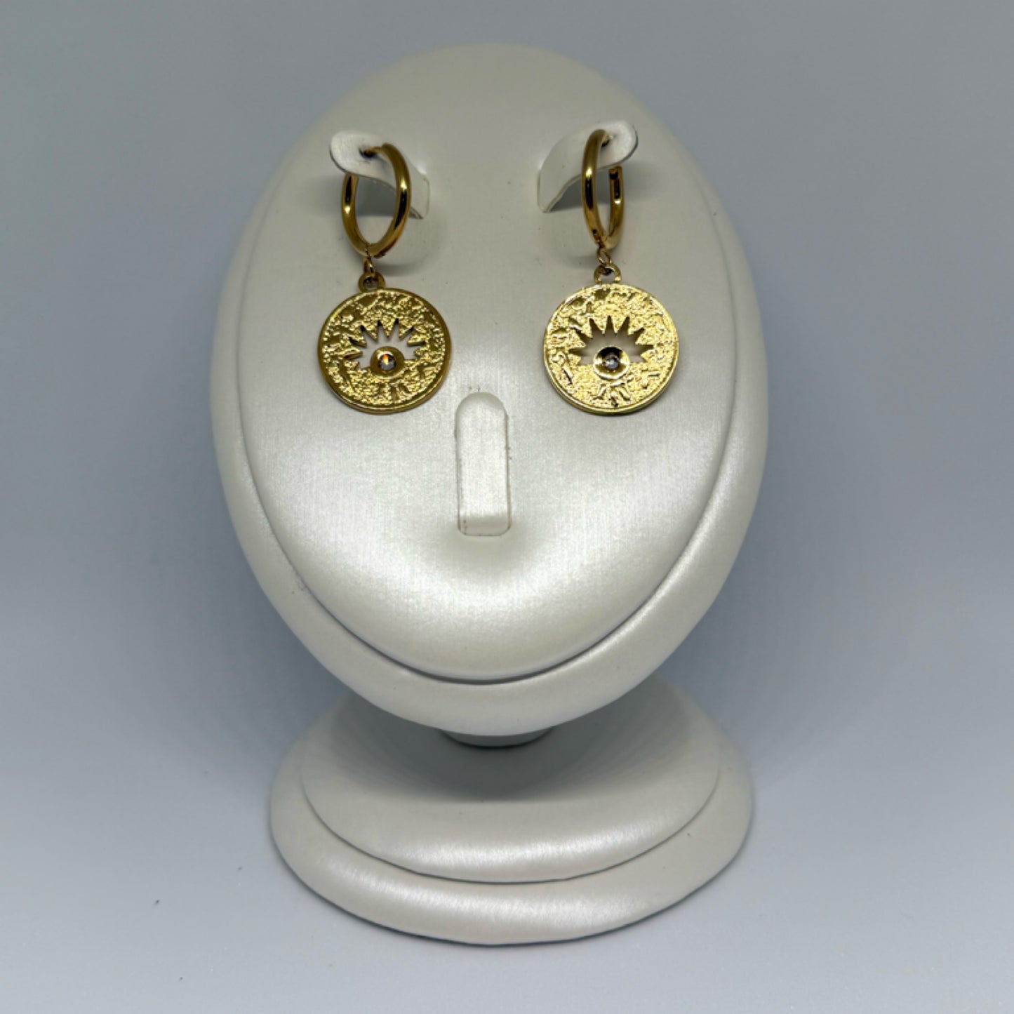 Evil eye drop earrings
