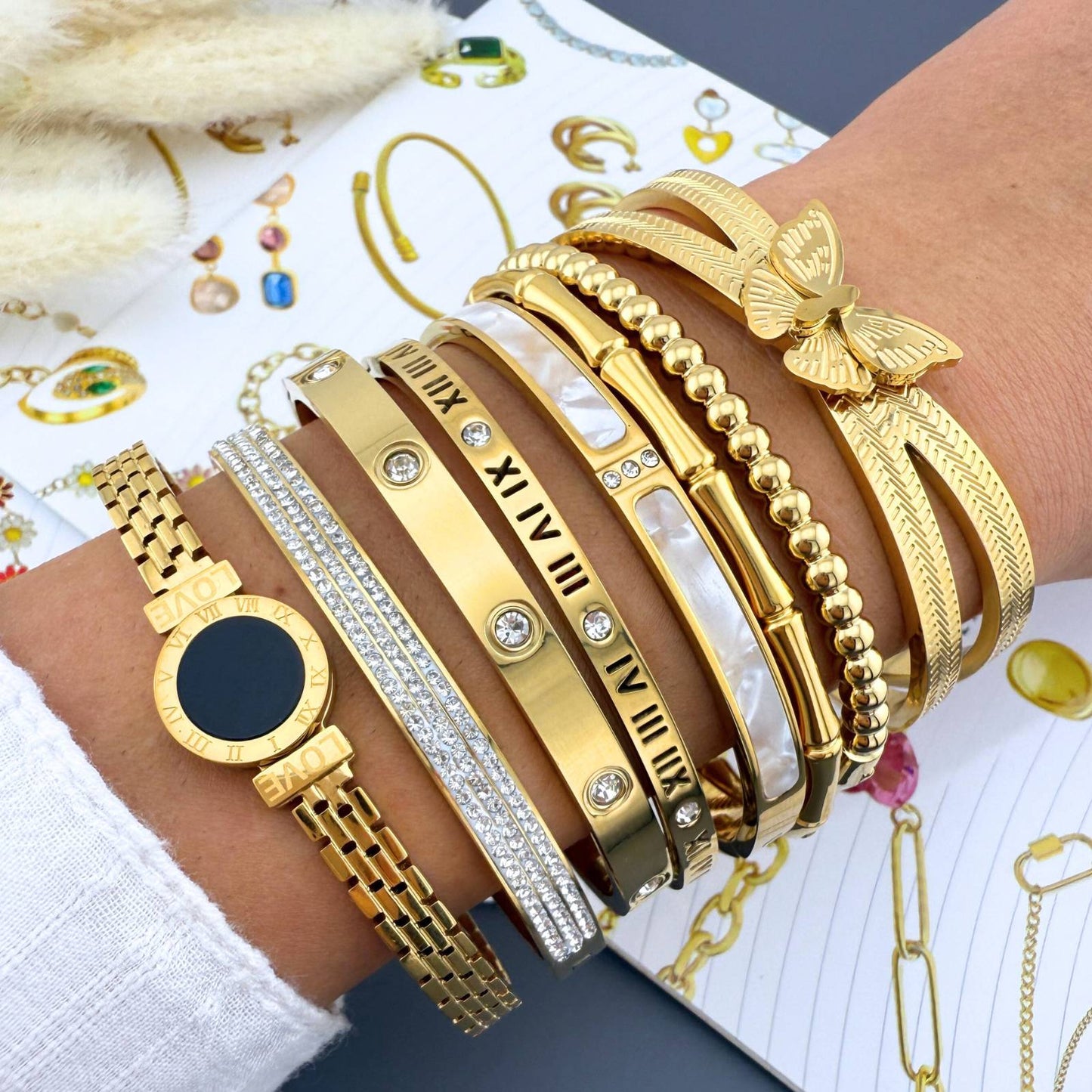 Mini diamonte covered Bangle