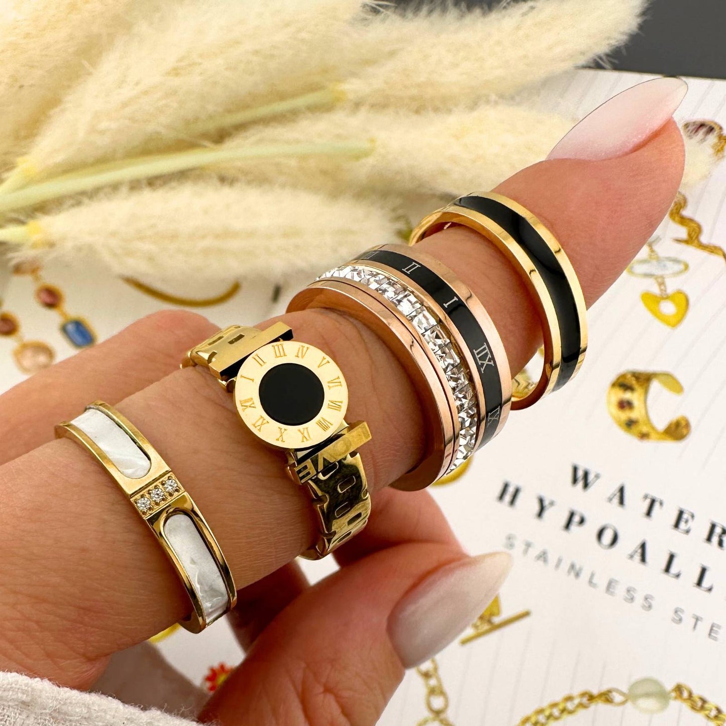 Love roman numeral ring