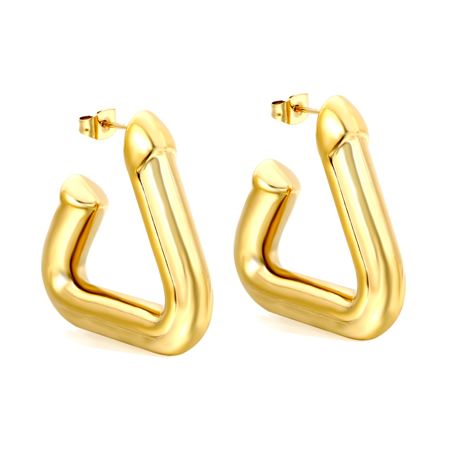 Triangle stud earrings