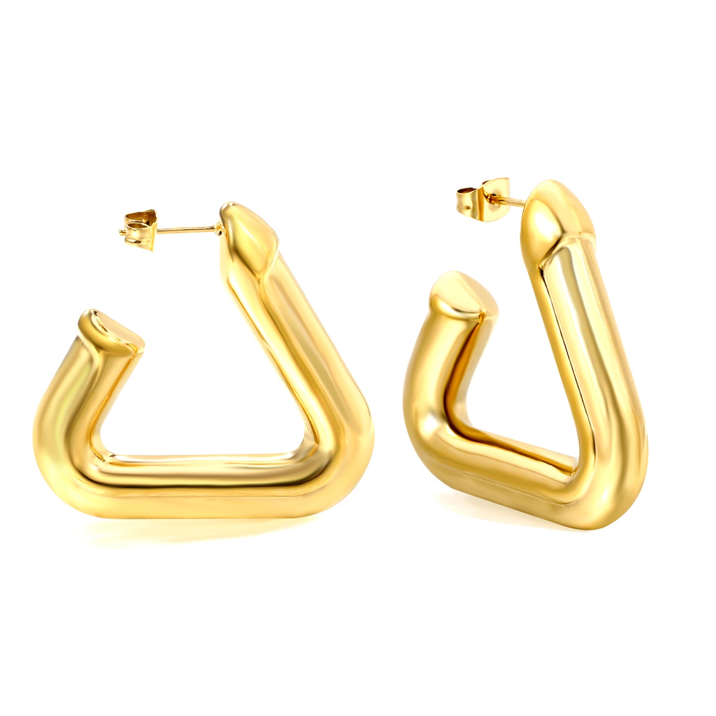 Triangle stud earrings