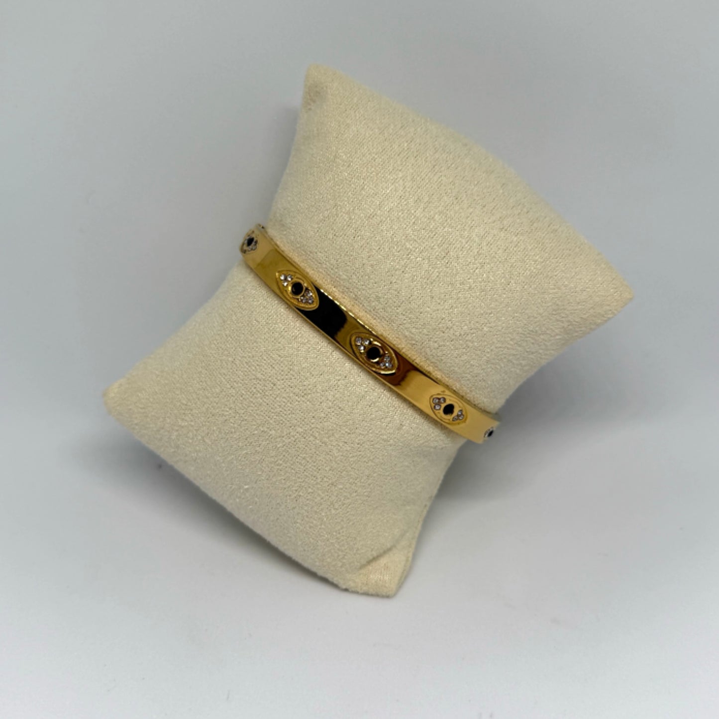 Evil eye diamond bangle