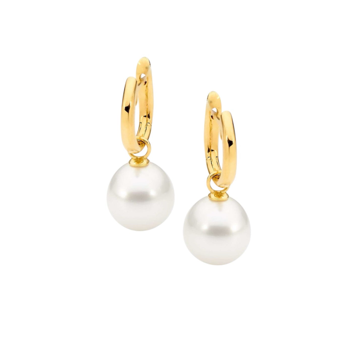 Round pearl drop earrings