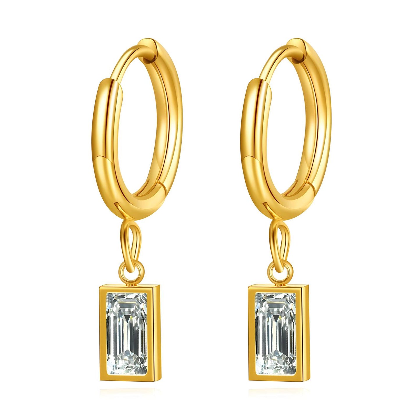 Mirror drop earrings