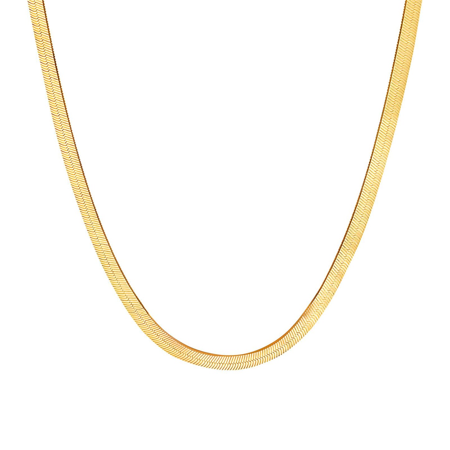 Snake 0.2cm Gold necklace