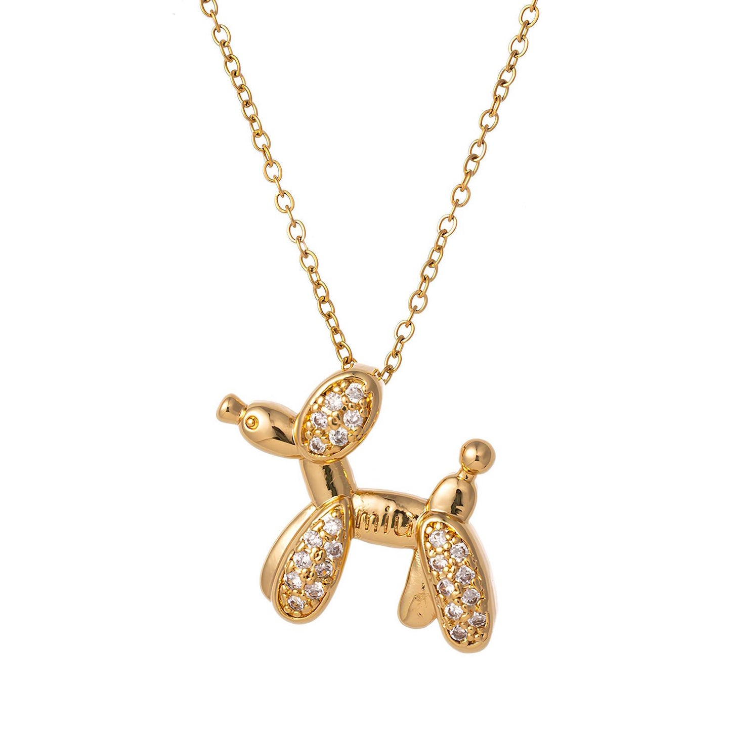 Balloon dog necklace