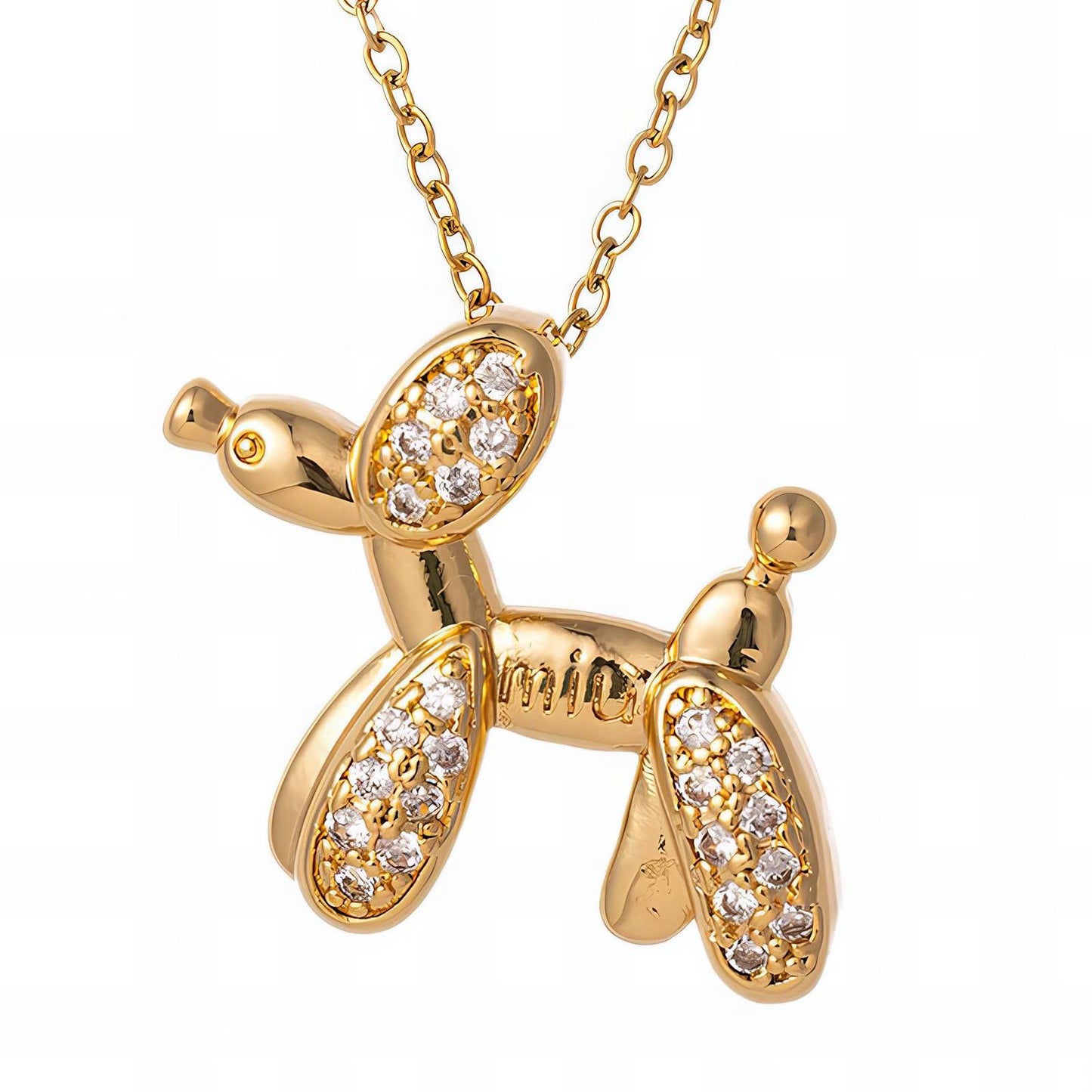 Balloon dog necklace