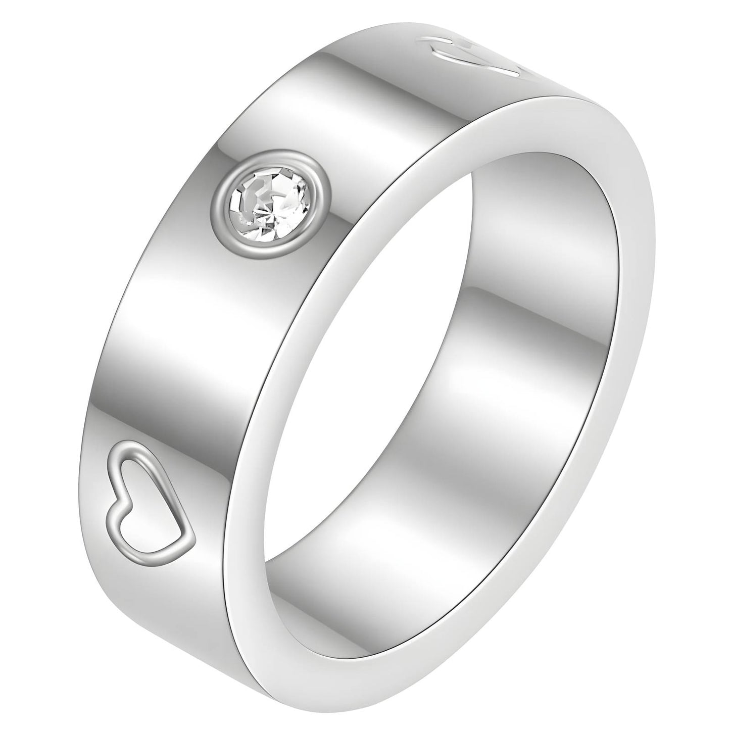 Chunky diamonte ring-silver