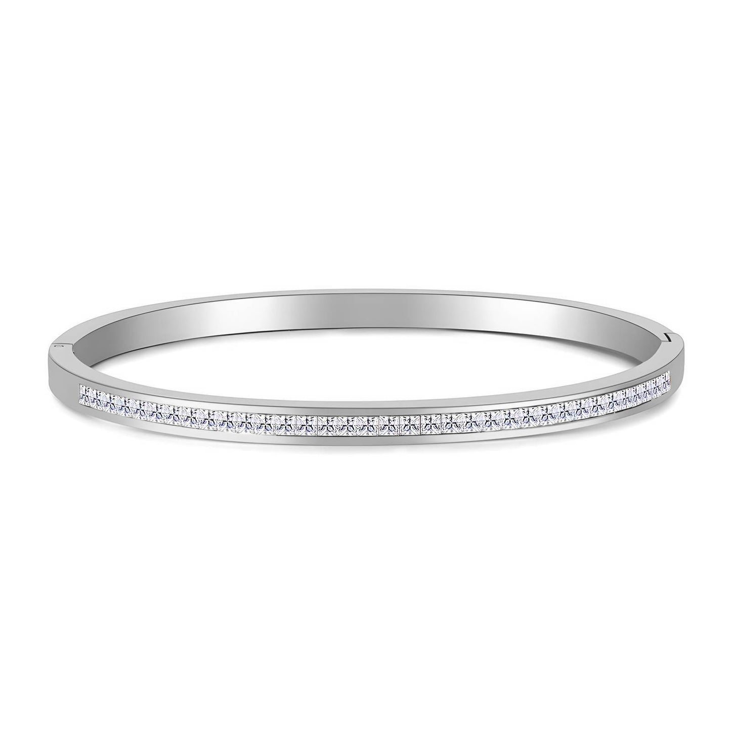 Diamonte Silver Bangle