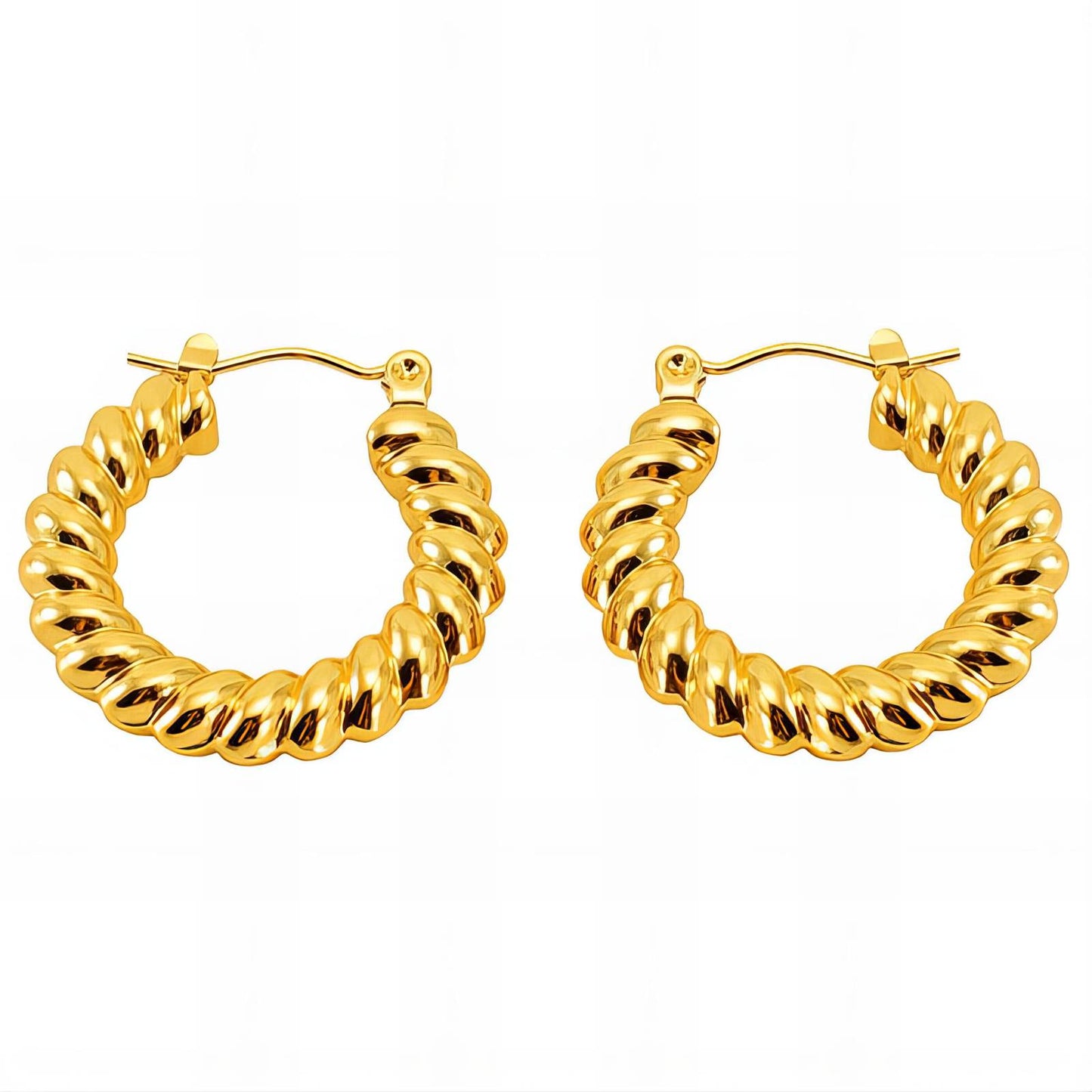 Roman goddess hoop earrings