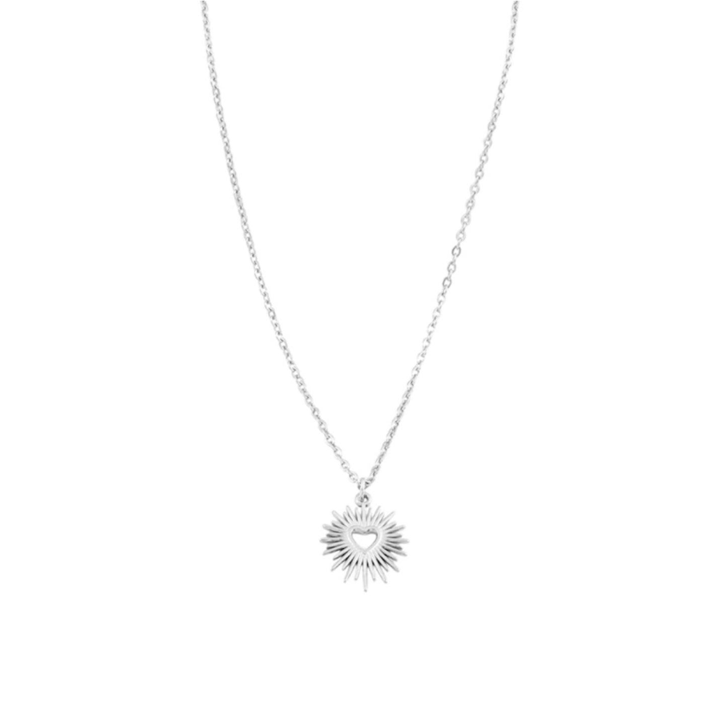 Goddess heart necklace silver
