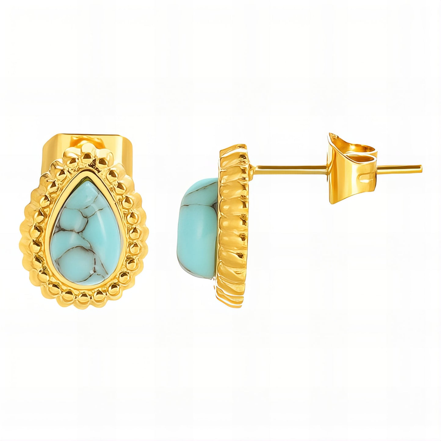 Turquoise teardrop earrings