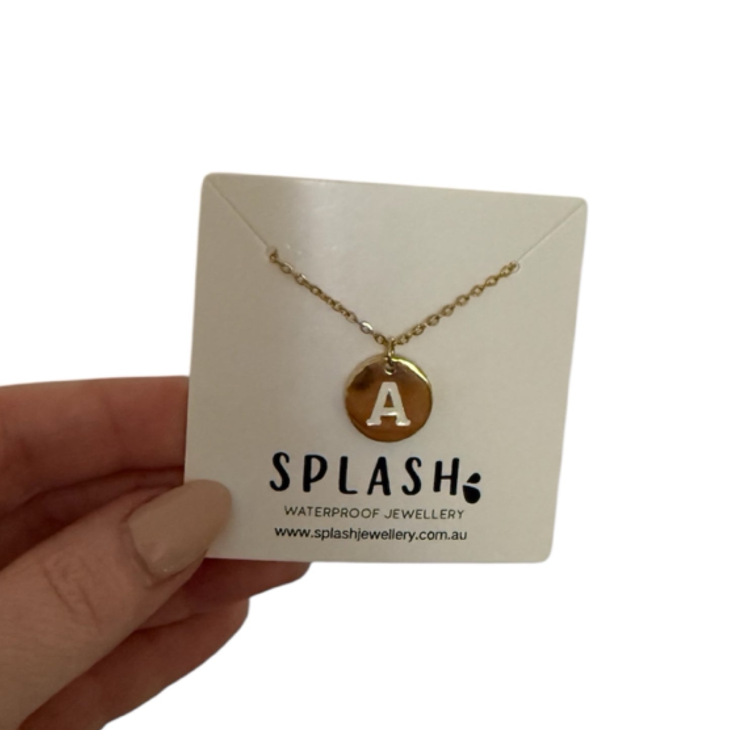 Chunky Initial necklace gold only