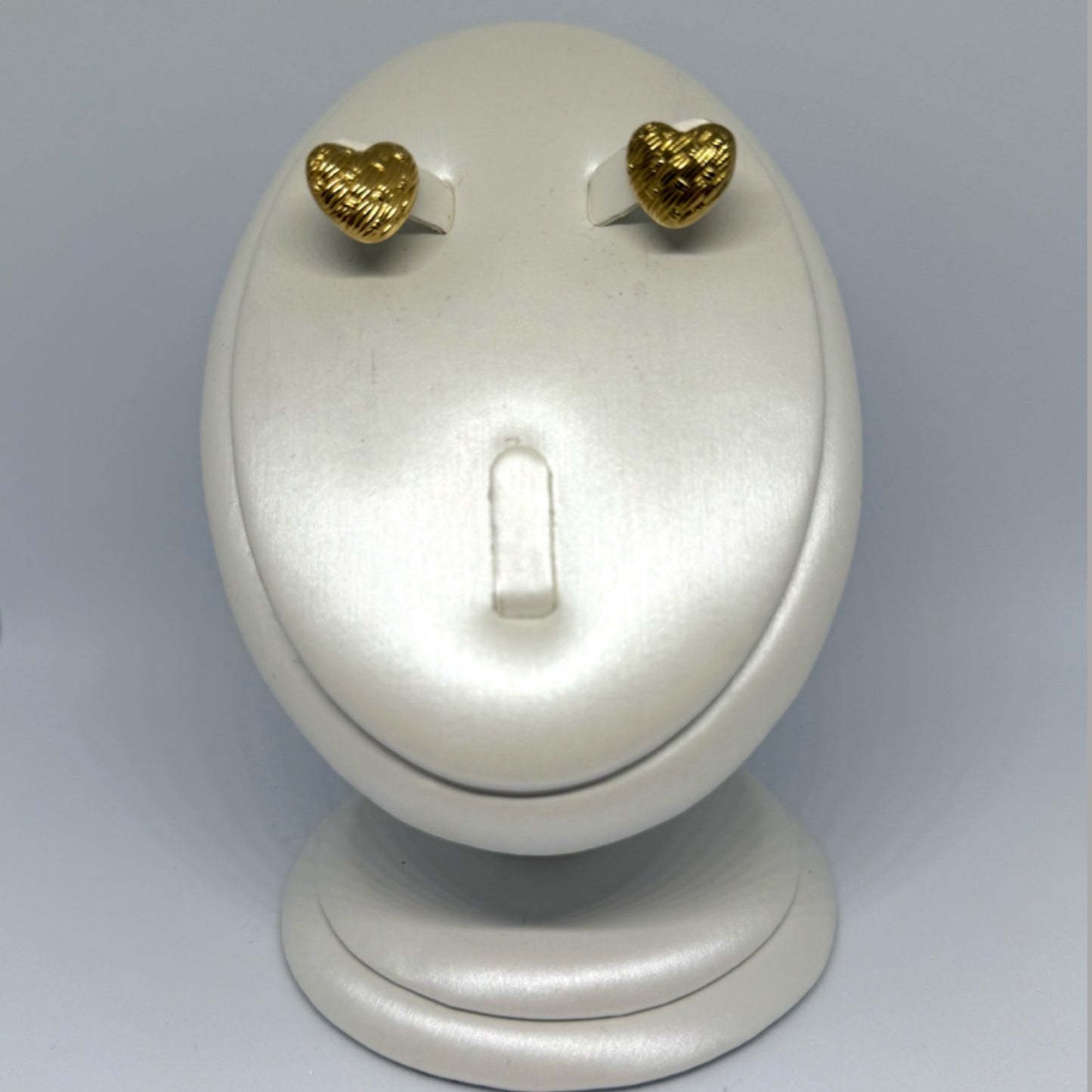 Plaid heart earrings