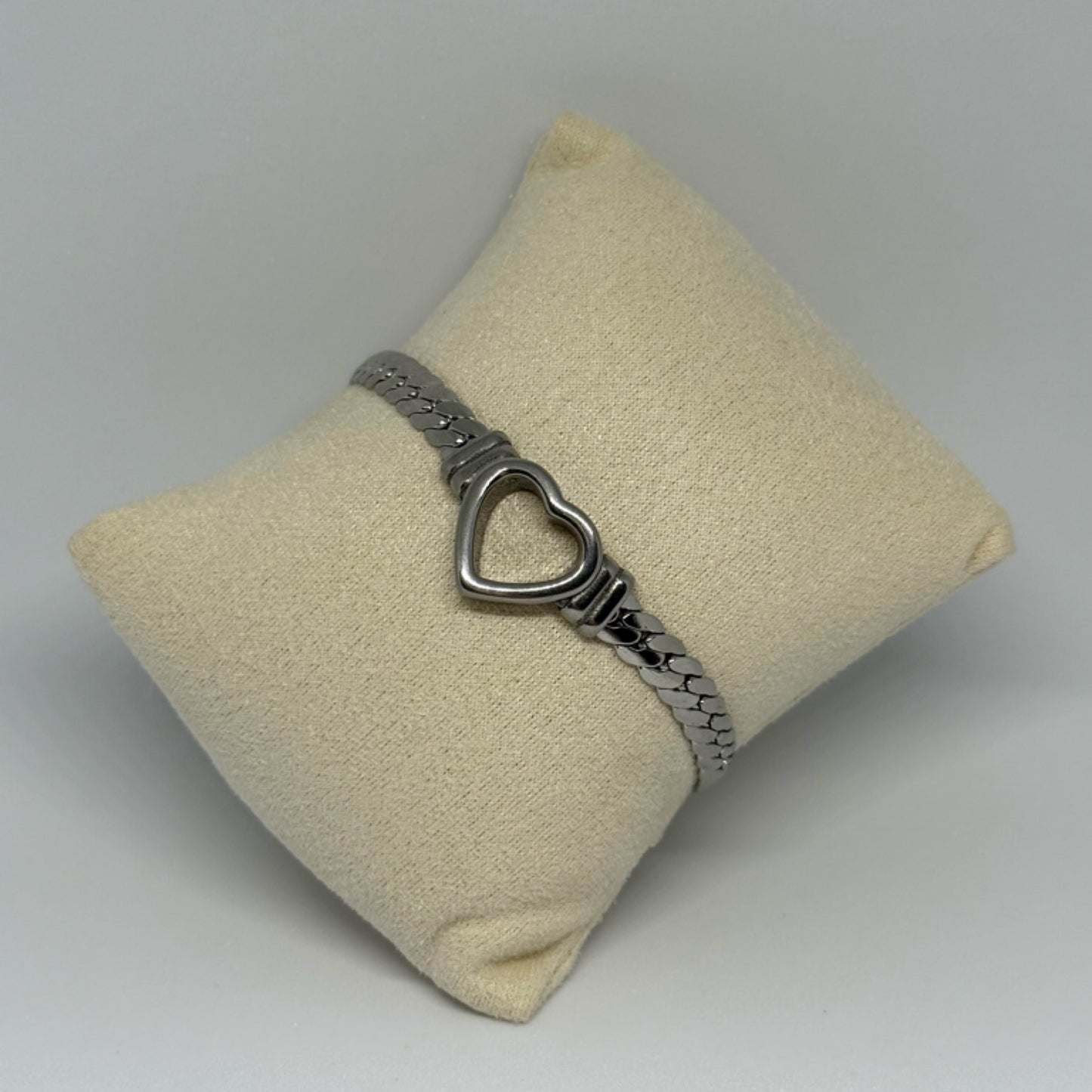 Retro heart bracelet silver