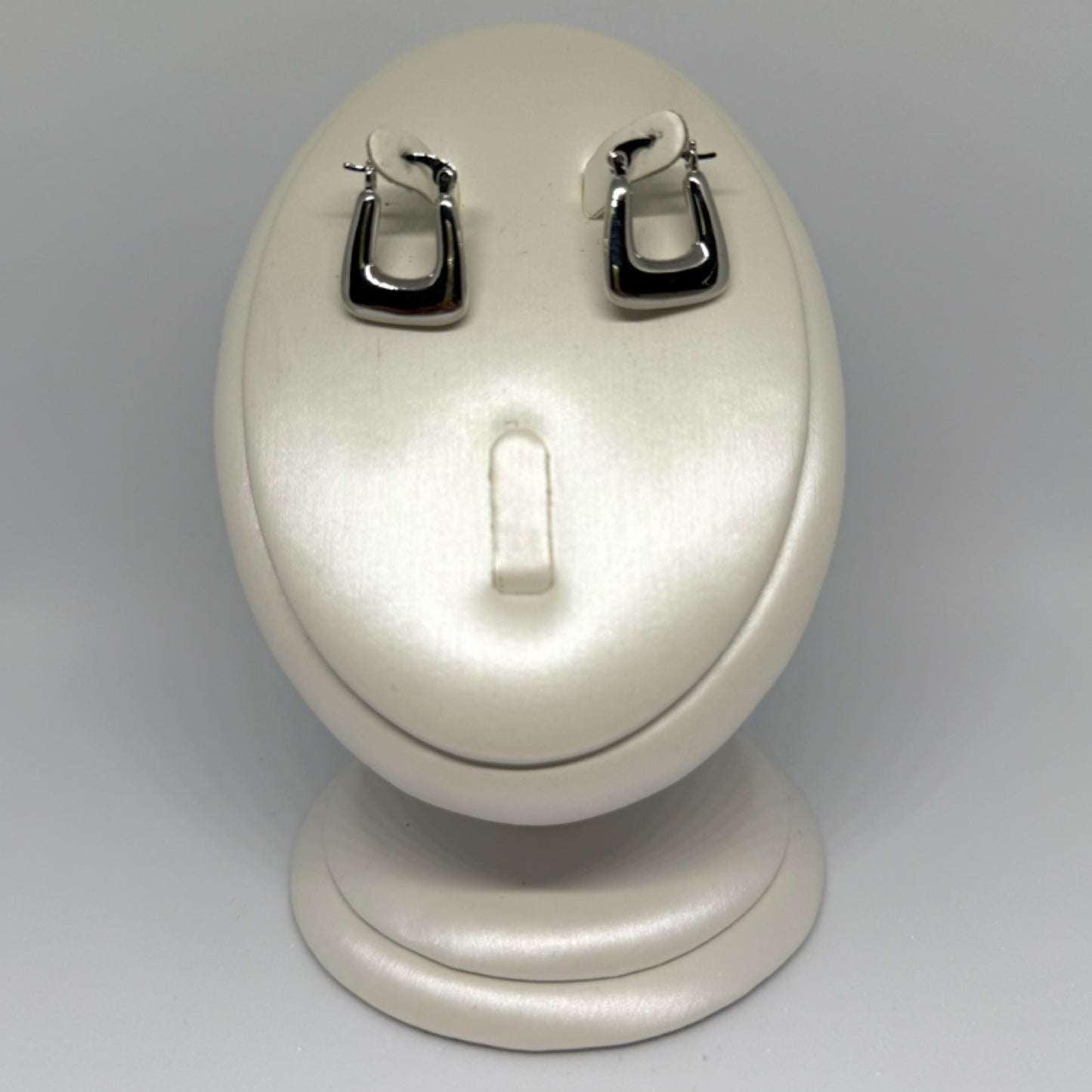 Chunky Square hoop earrings silver