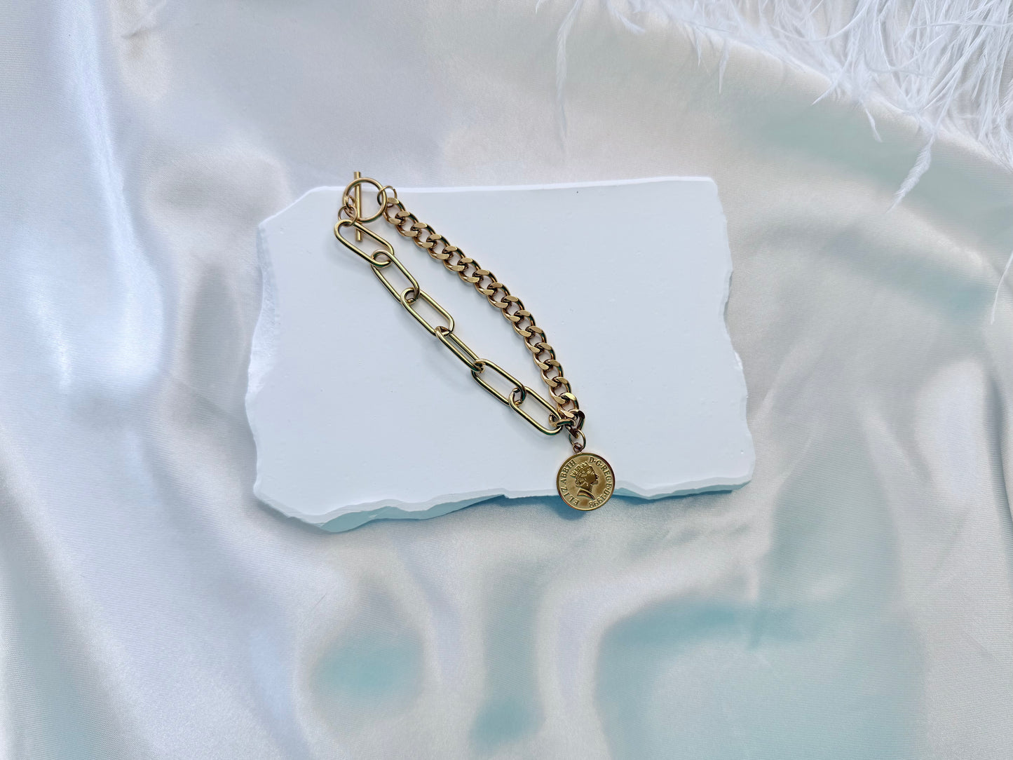 Coin fob bracelet