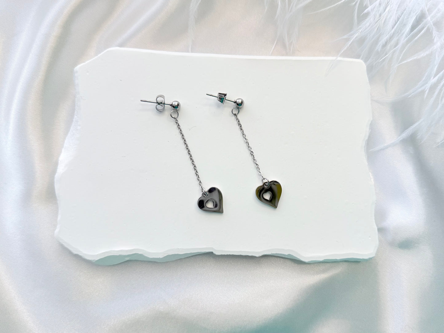 Love chain drop earrings