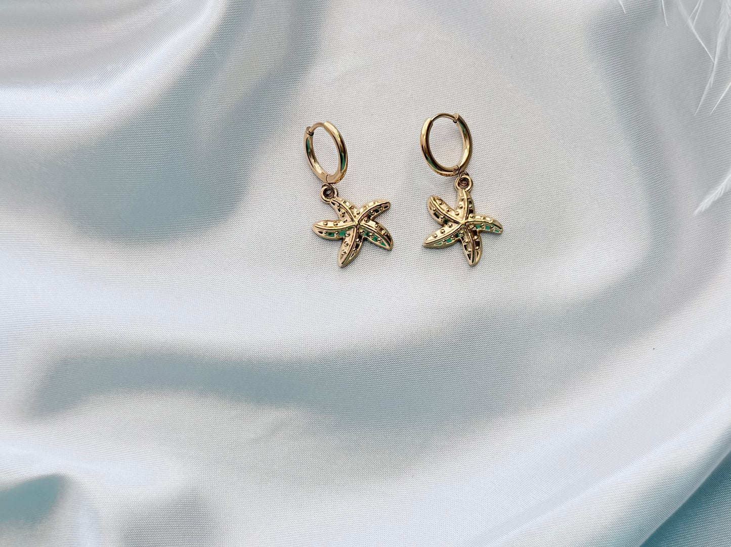 Starfish drop earrings