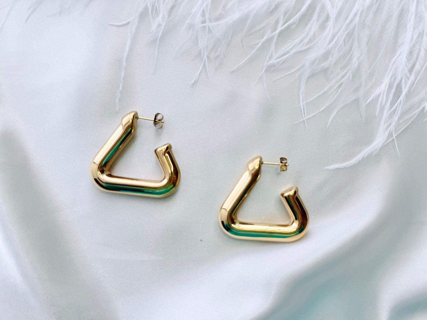 Triangle stud earrings