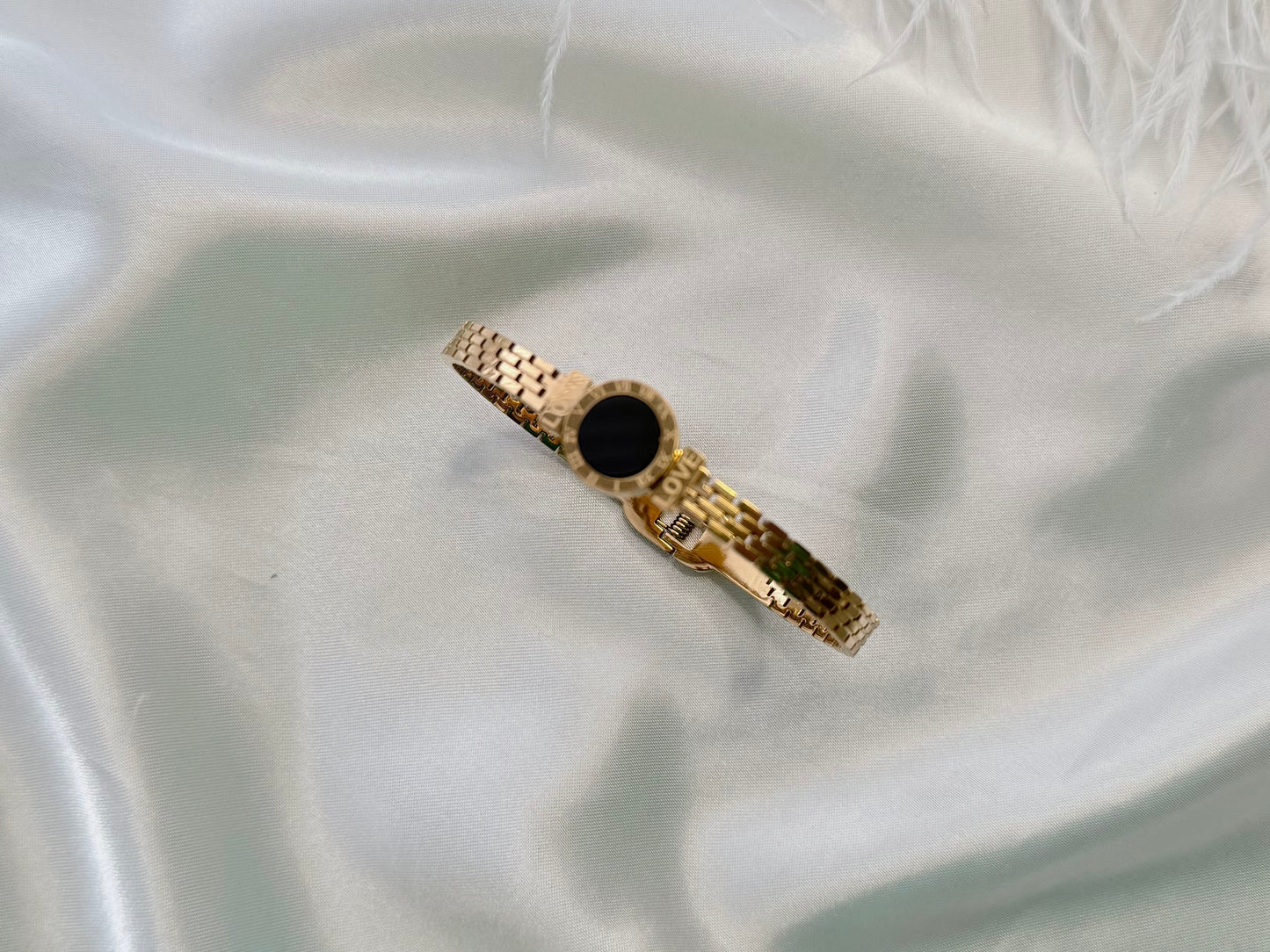 Roman number disc Bangle