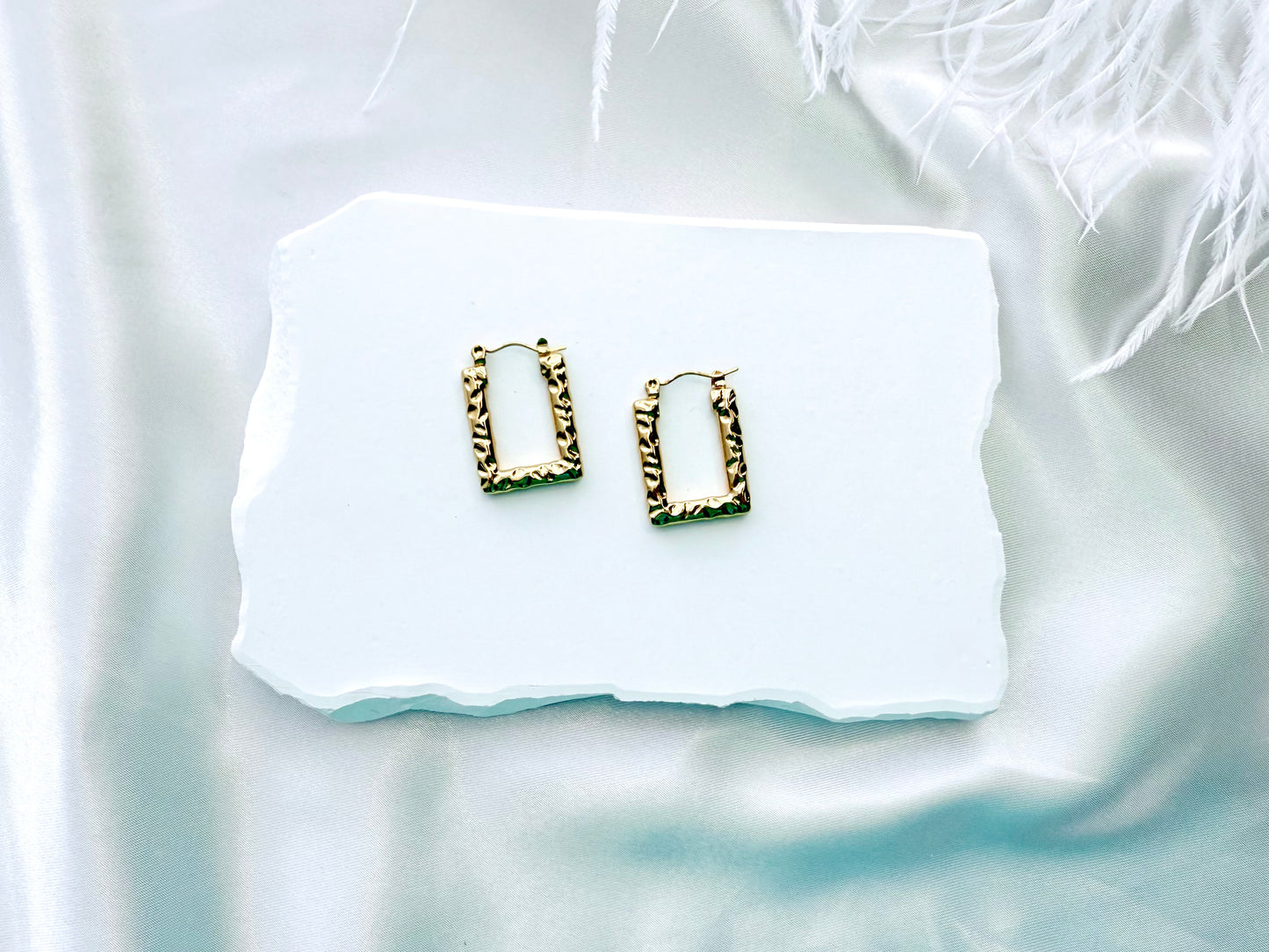 Square hoop earrings