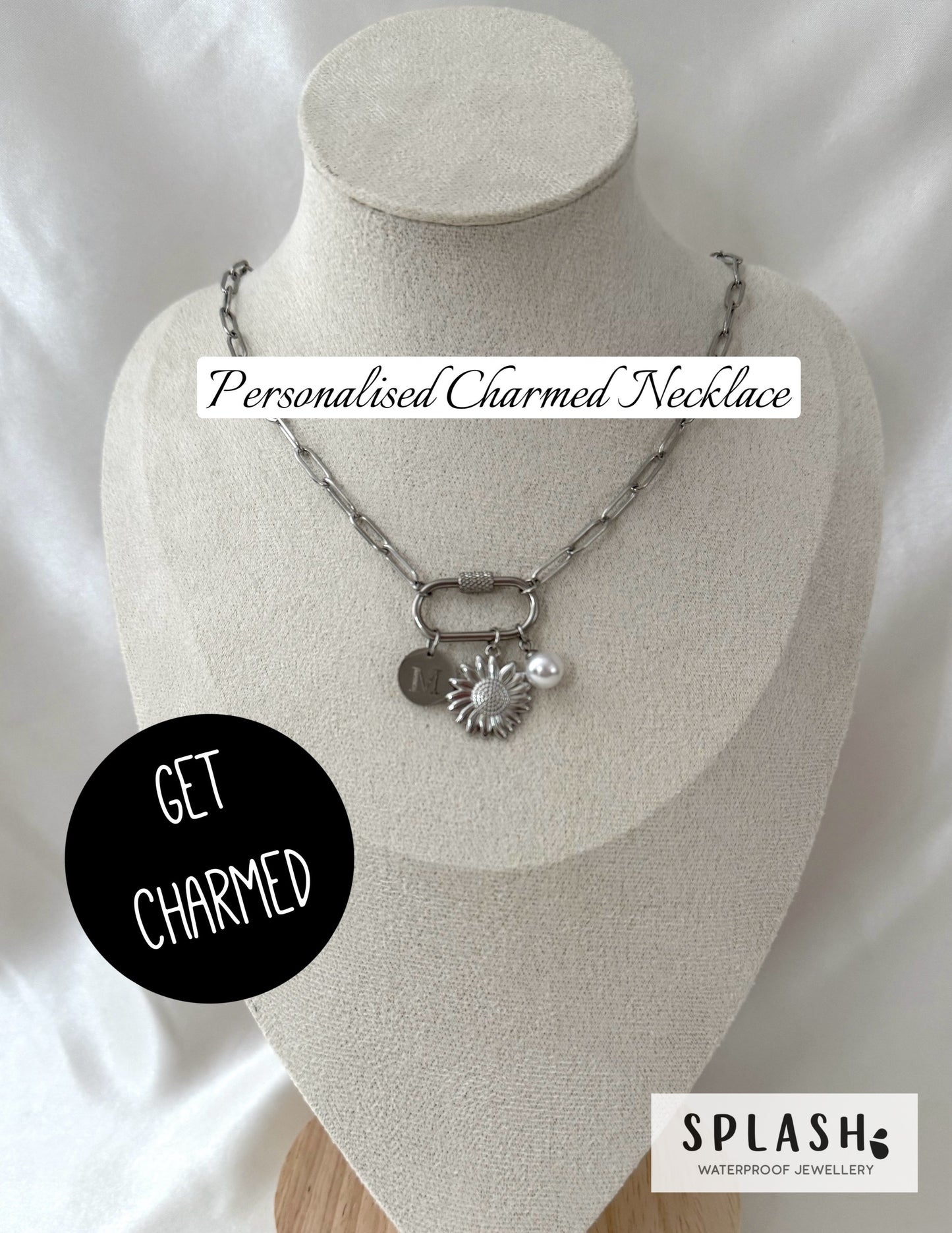 Get Charmed Silver Necklace + 3 Charms
