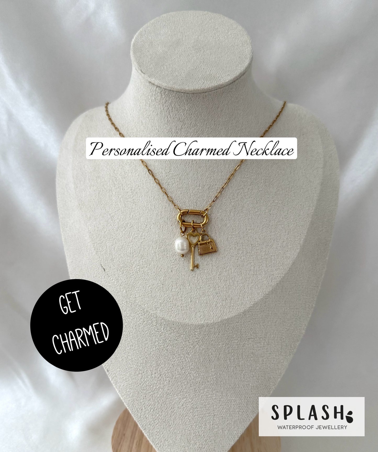 Get Charmed Gold Necklace + 3 Charms