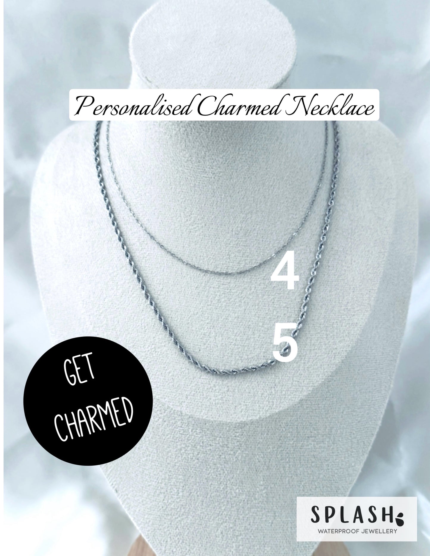 Get Charmed Silver Necklace + 3 Charms