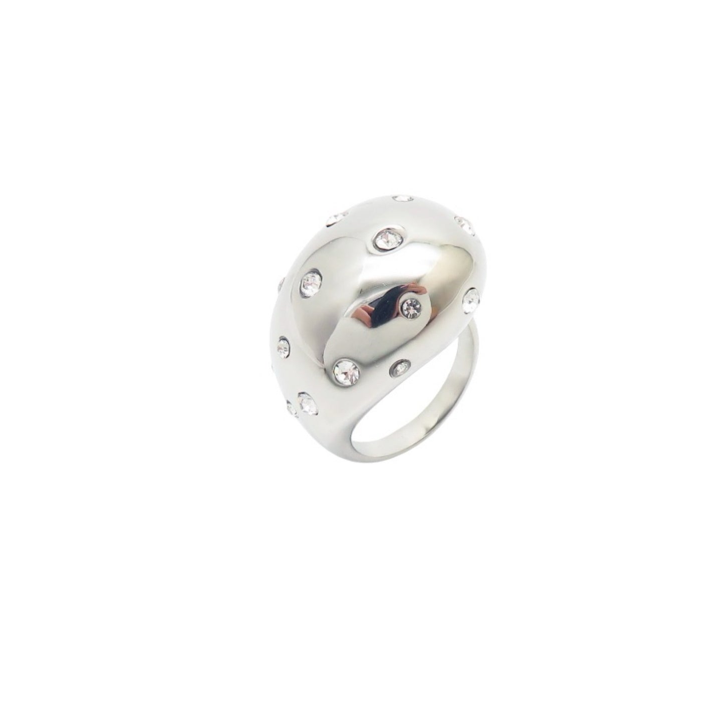 Chunky dome ring silver
