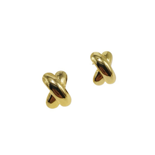Kiss stud earrings gold