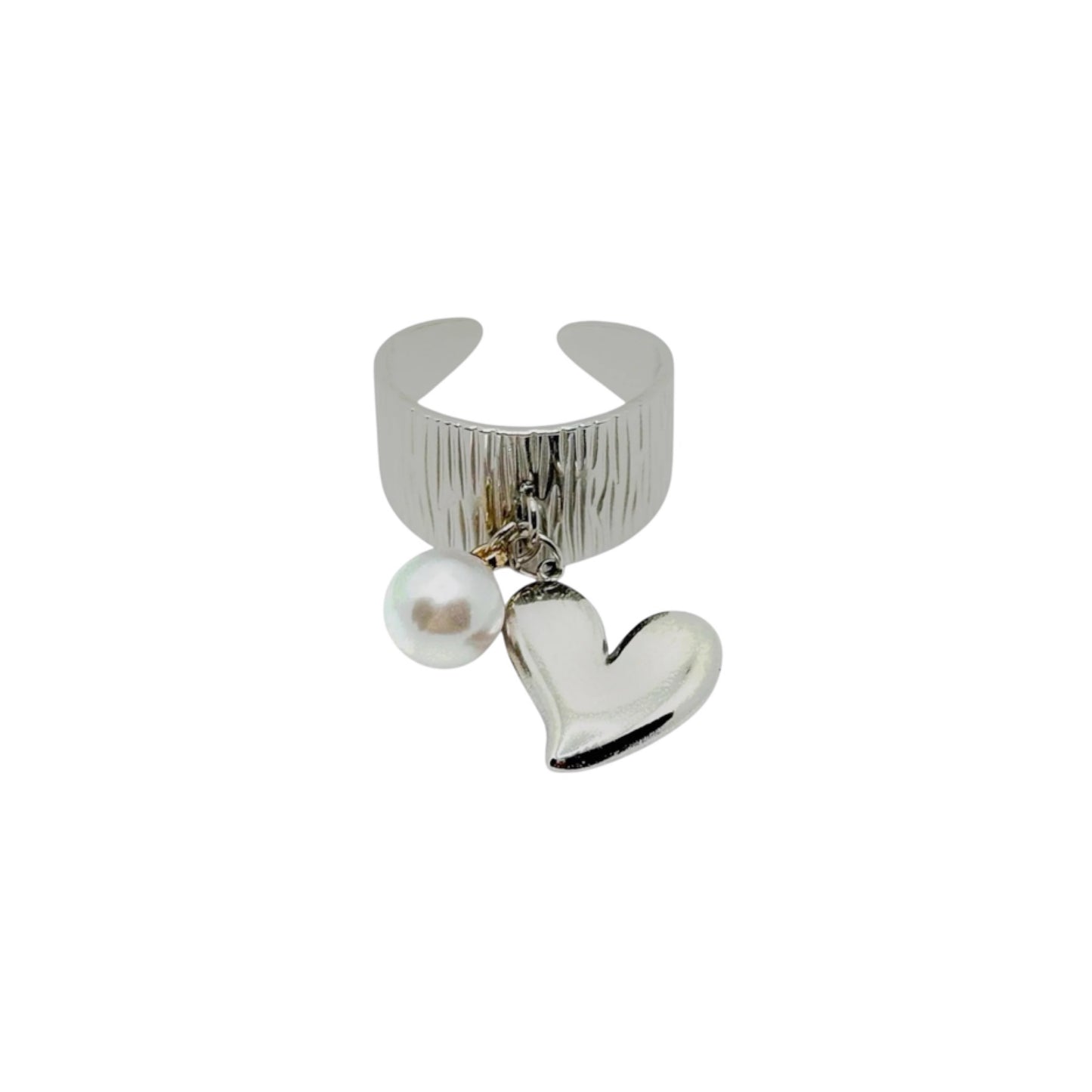 Heart charm ring