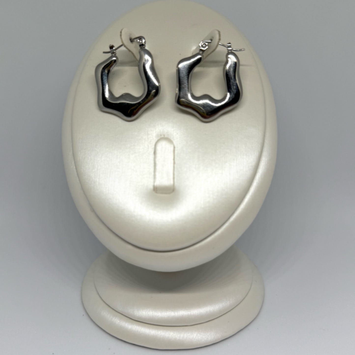 Retro hoop earrings silver