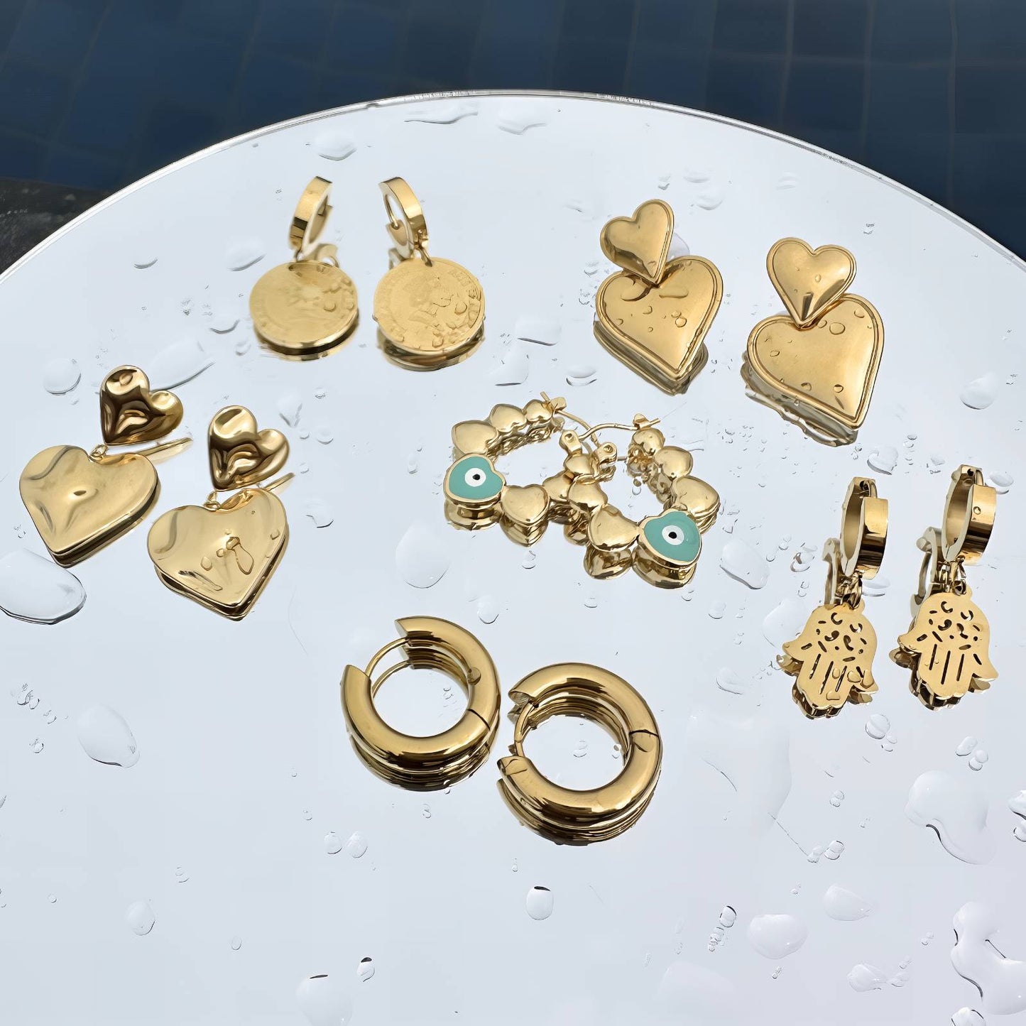 Palm drop earrings