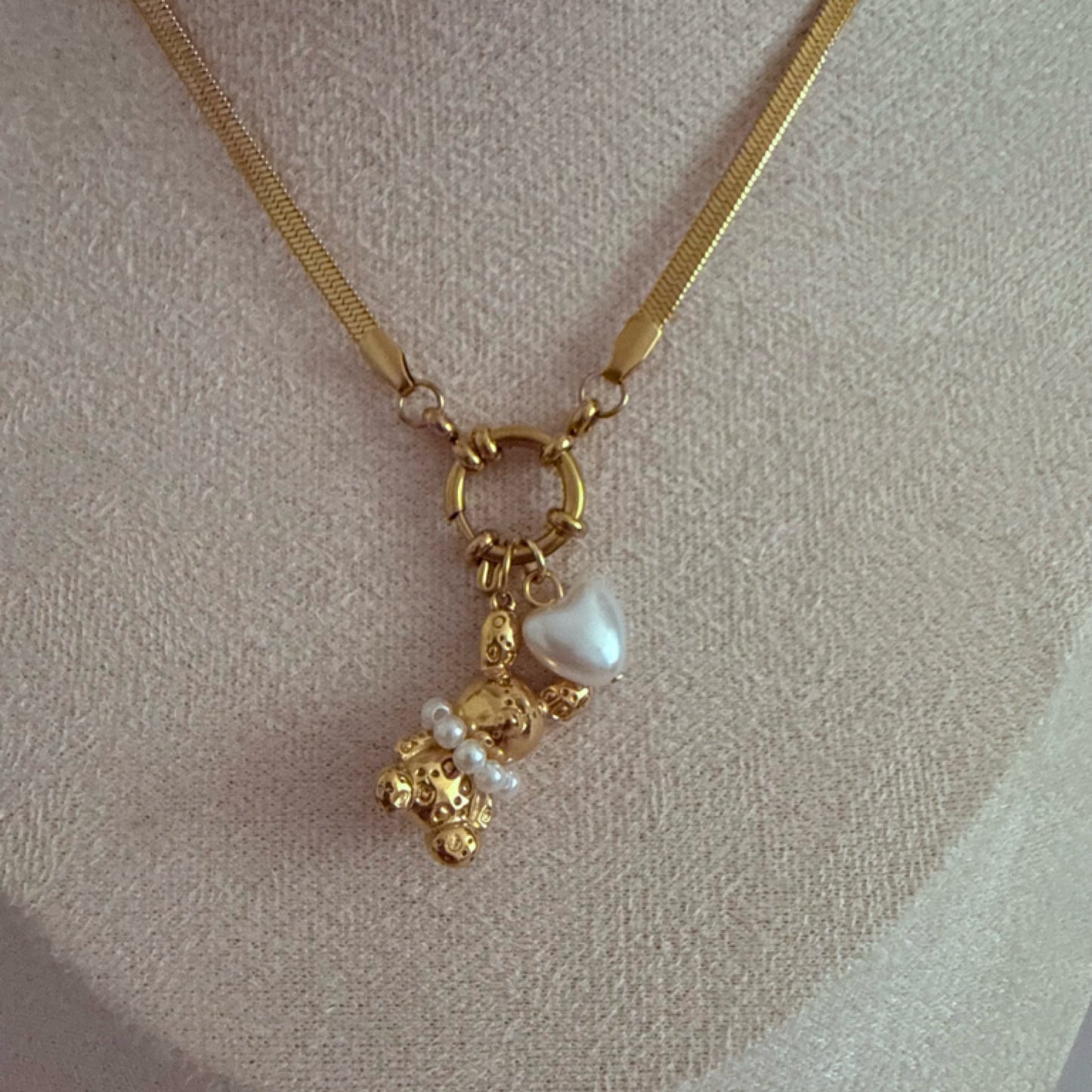 Bunny love charm necklace