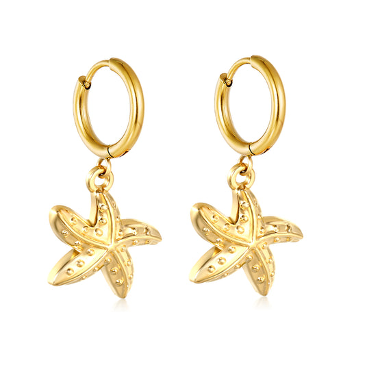 Starfish drop earrings