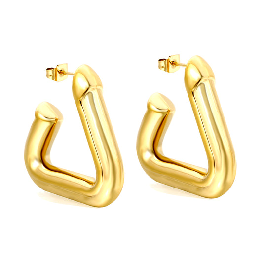 Triangle stud earrings