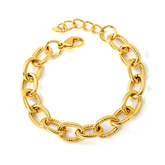 Chunky twisted chain bracelet