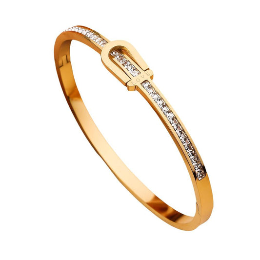 Buckle bangle gold