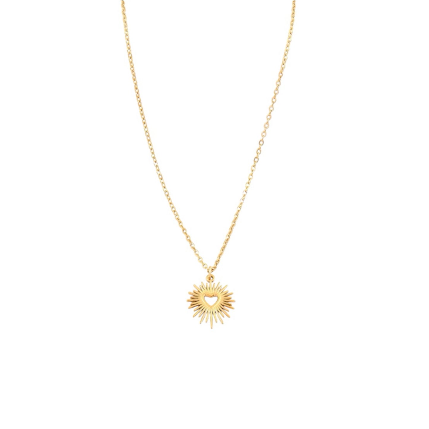 Goddess heart necklace gold
