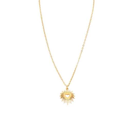 Goddess heart necklace gold