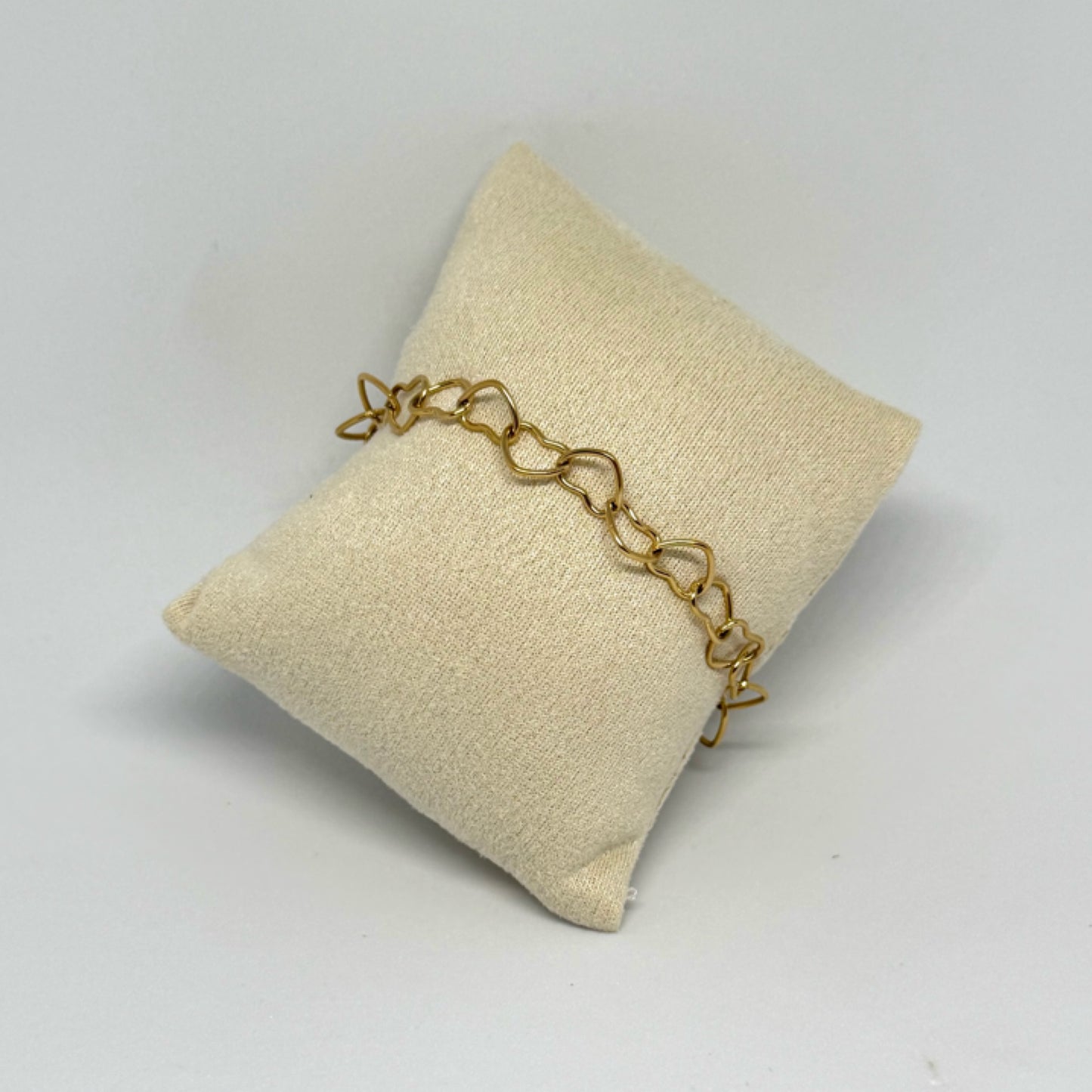 Linked hearts bracelet