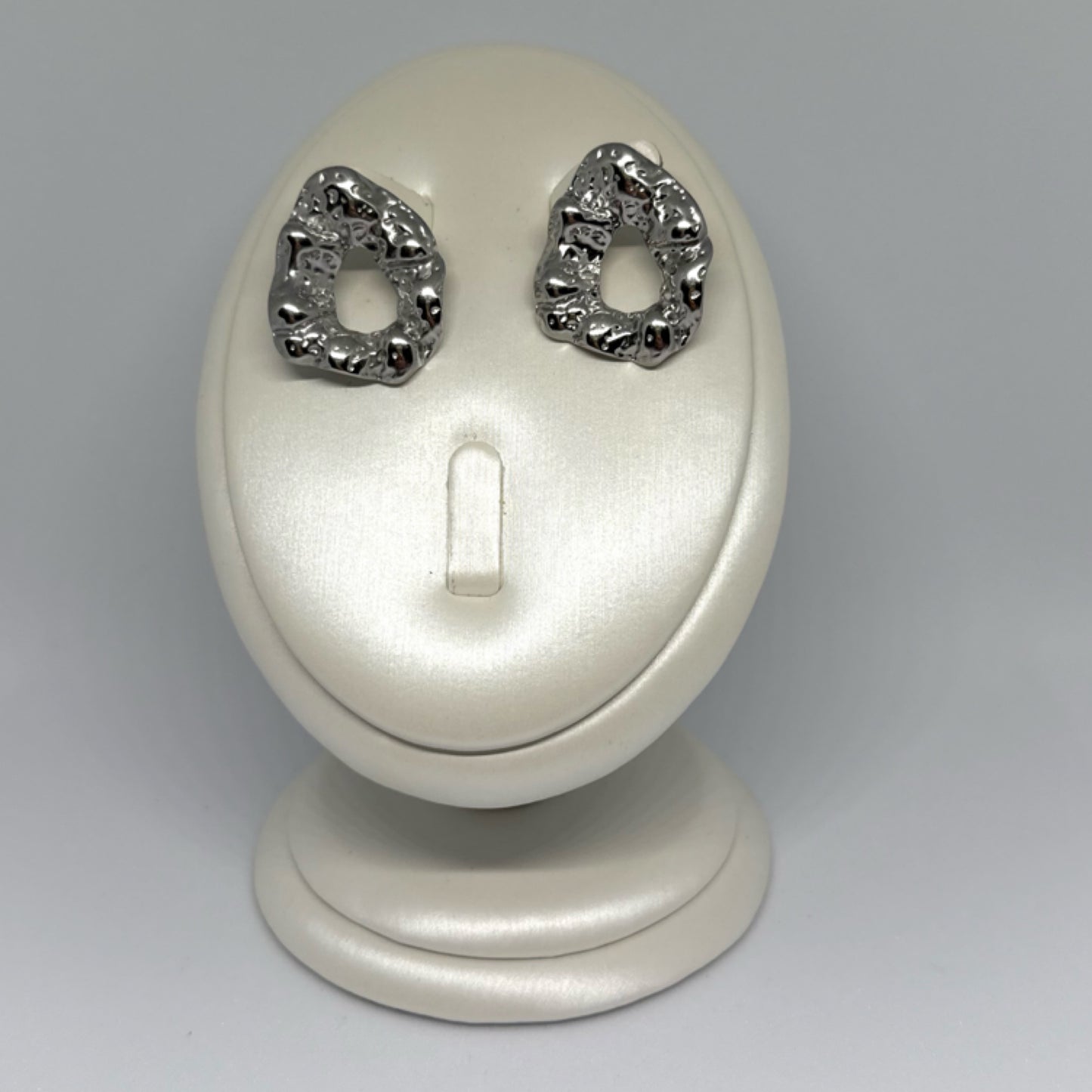 Irregular reef earrings silver