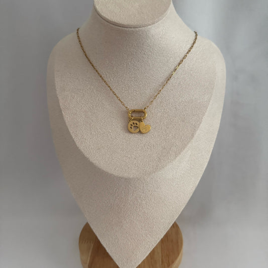 Paw charm necklace
