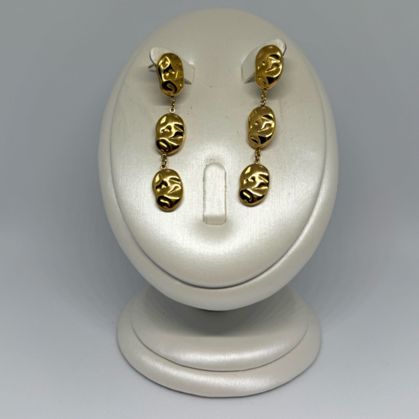 Irregular dangle earrings gold