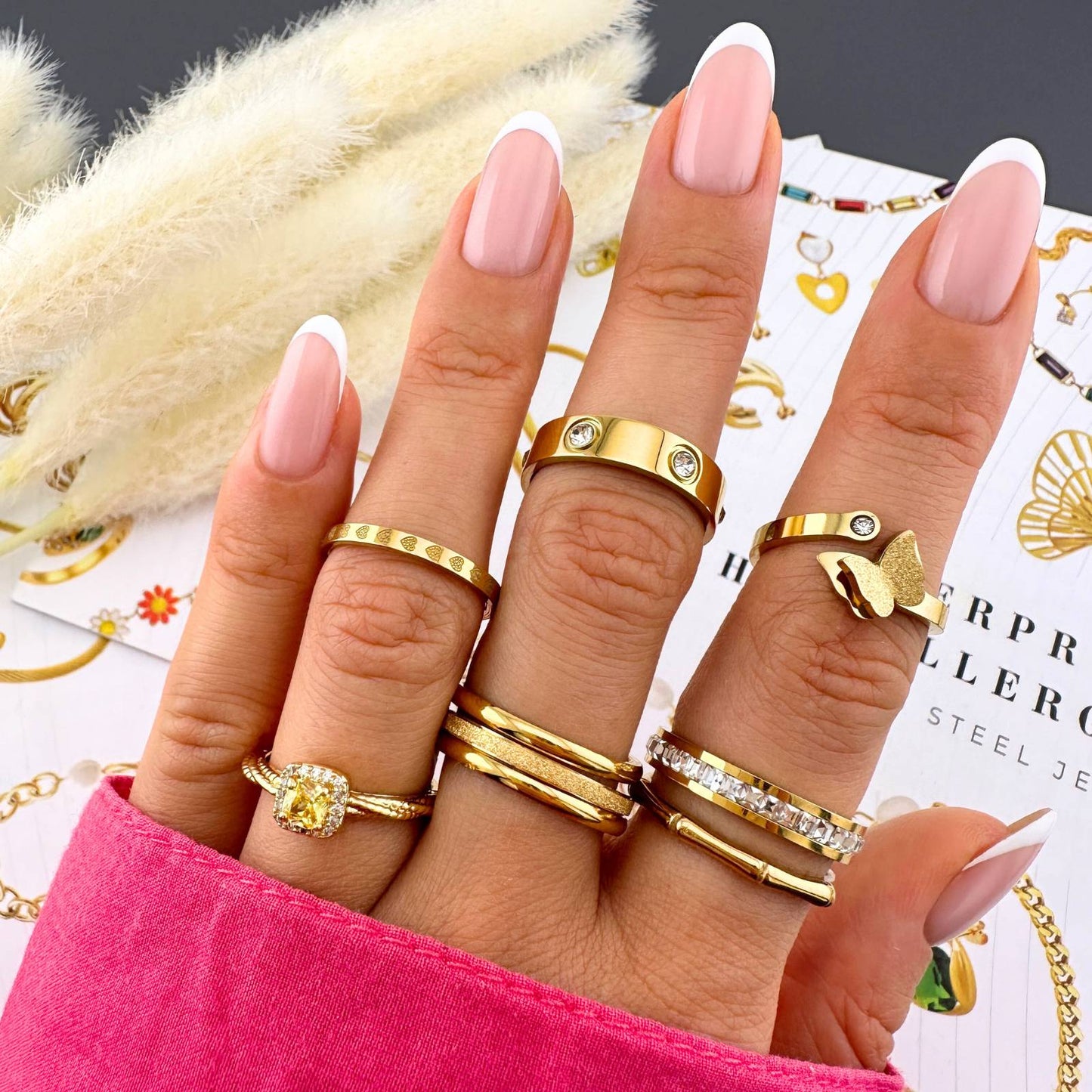 Diamonte ring-gold