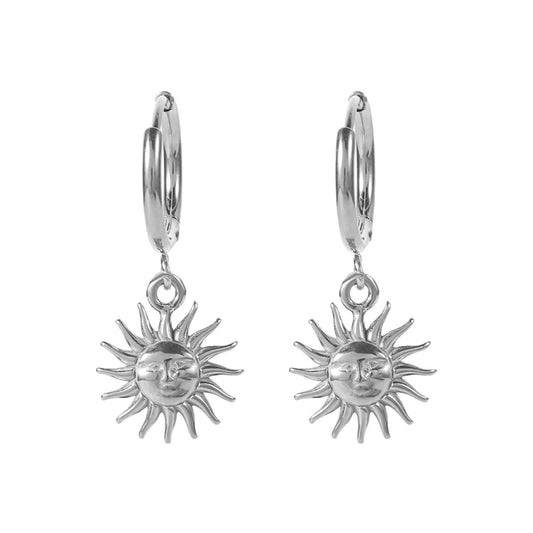 Sun drop earrings silver